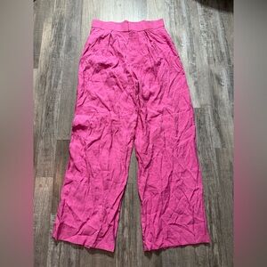 Zara Pink Wide-Leg Jumpsuit with Relaxed Fit